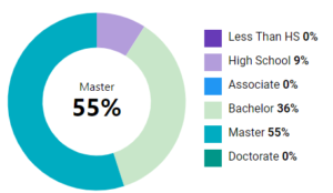 Education level of IT managers